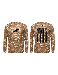 BlacktipH Performance Digital Camo Shirt - Vertical Flag with UPF 50+ Protection