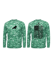 BlacktipH Performance Digital Camo Shirt - Vertical Flag with UPF 50+ Protection